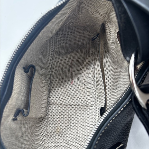 Vintage Dooney & Bourke 1975 Black Leather Purse Shoulder Handbag. Pre-Owned - Picture 11 of 13